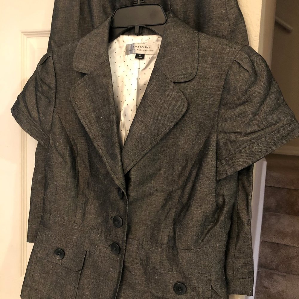 Tahari Linen Suit